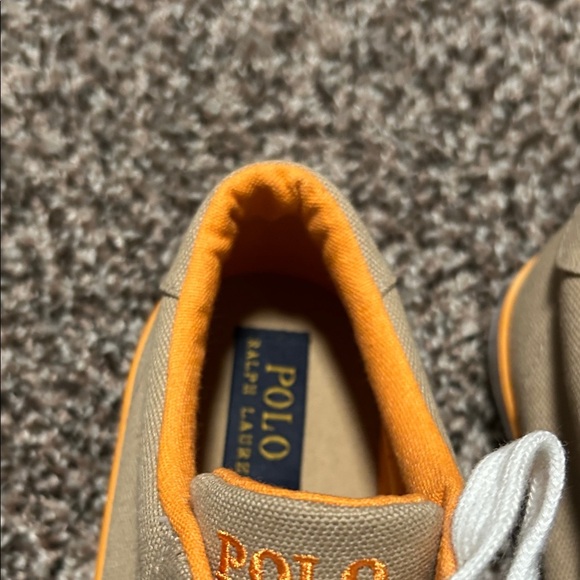 Polo by Ralph Lauren Kids Tan and Orange Sneakers (NWOT) - Picture 3 of 10